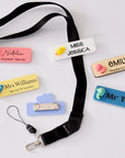 personalised teacher gift, teacher name badge
