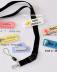 personalised teacher gift, teacher name badge
