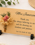 Teacher gift - thank you flower plaque