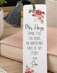 personalised bookmark for teacher