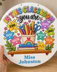 personalised classroom sign