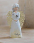 thank-you-gift Appreciation angel ornament with jewel flower