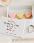 Personalised biscuit tin with custom wording for Mum