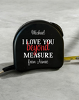 personalised tape measure, valentines gift