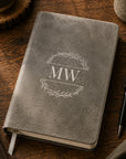 vegan leather personalised notebook