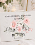 floral wedding guest book