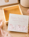 Wooden Keepsake Box - Pink Wild Flowers