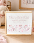 Wooden Keepsake Box - Pink Wild Flowers