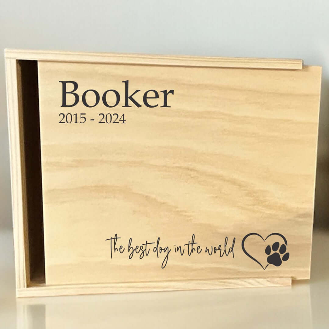 woodem memorial box 6 sq