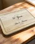 personalised anniversary engraved chopping board