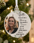 memorial photo ornament
