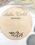 birth announcement disc