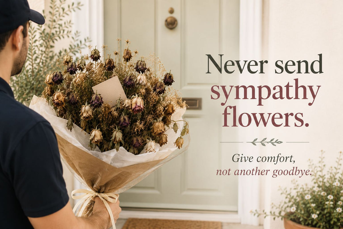 Never Send Sympathy Flowers