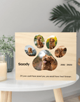 Personalised pet memorial paw print photo block