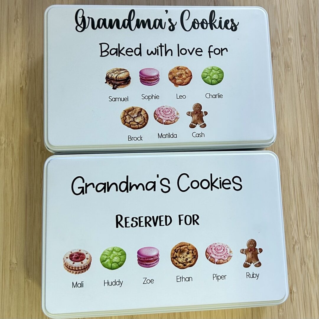 2 cookie tins
