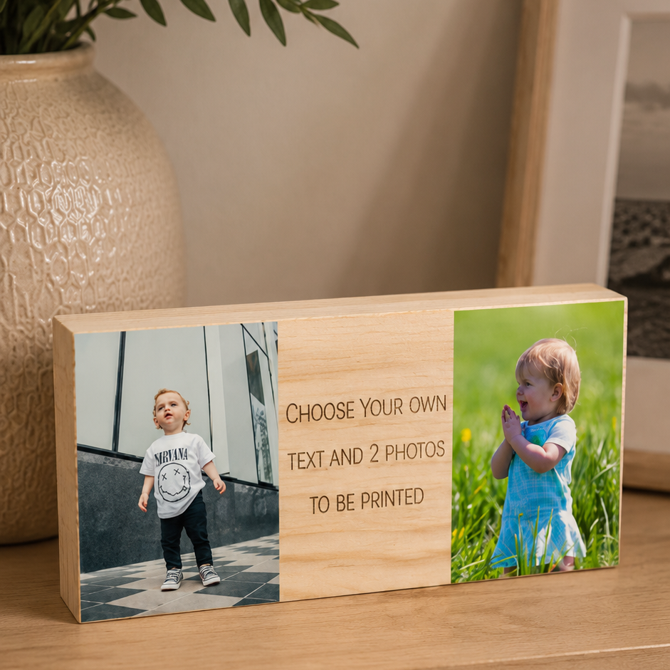 custom two photo block