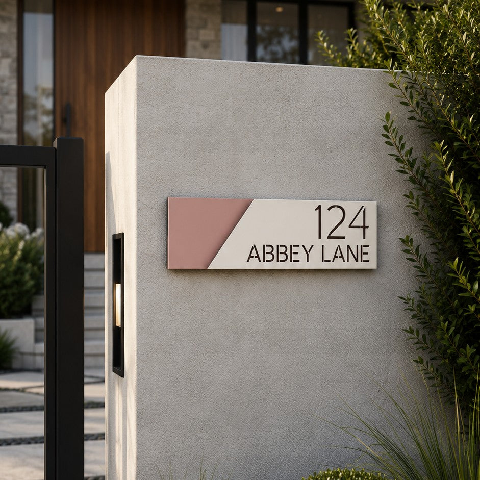 modern address sign