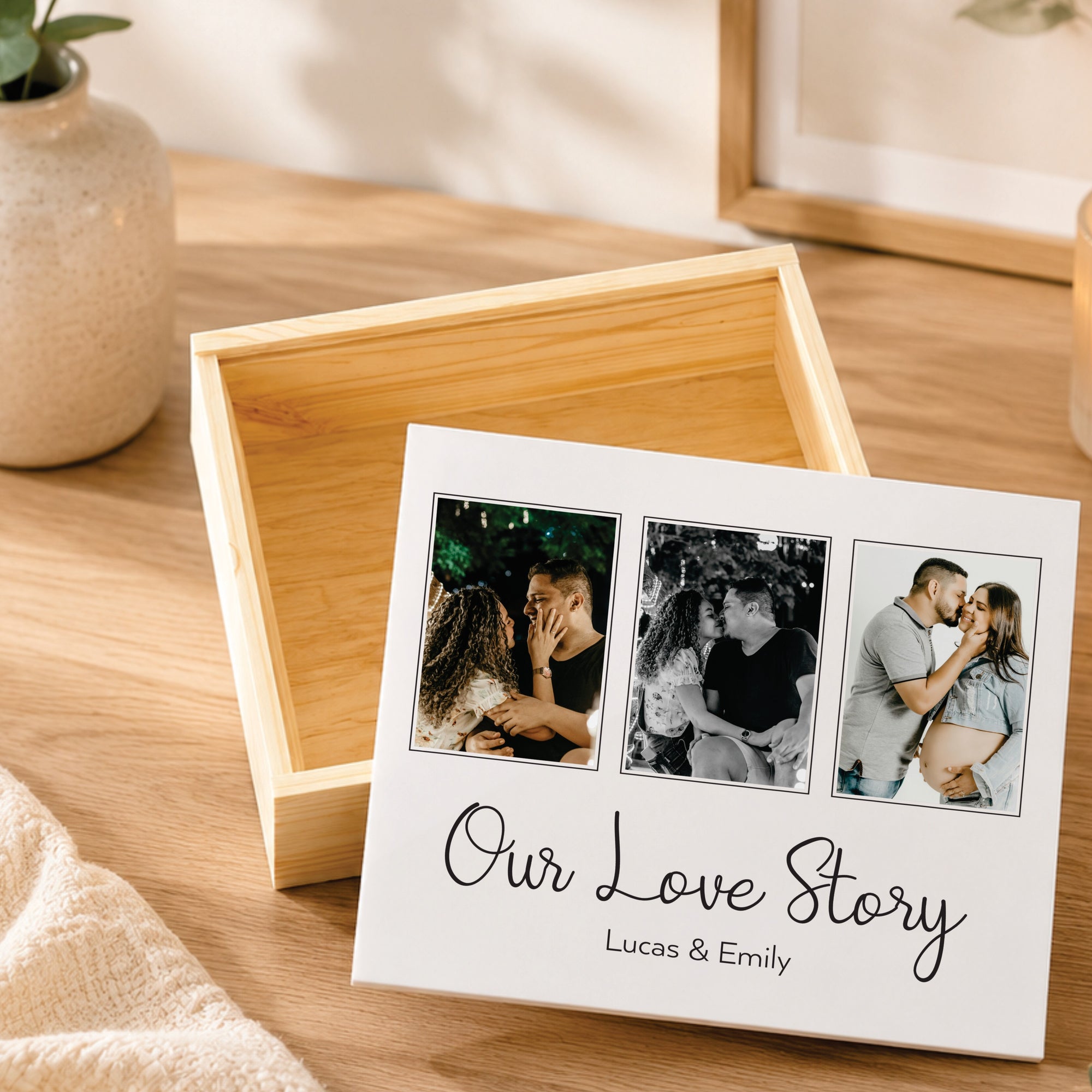 Three photo Keepsake Box