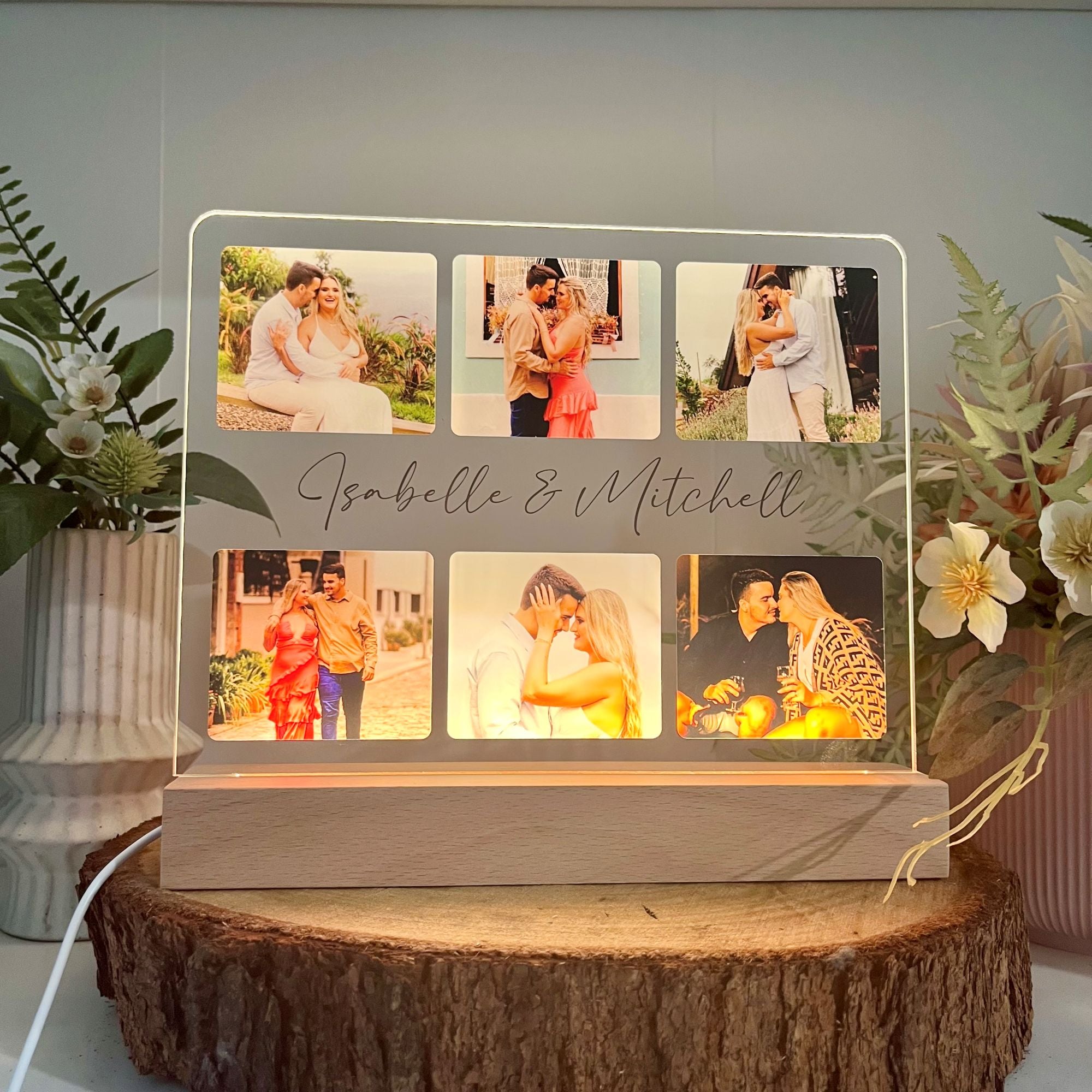 Personalised collage LED photo keepsake