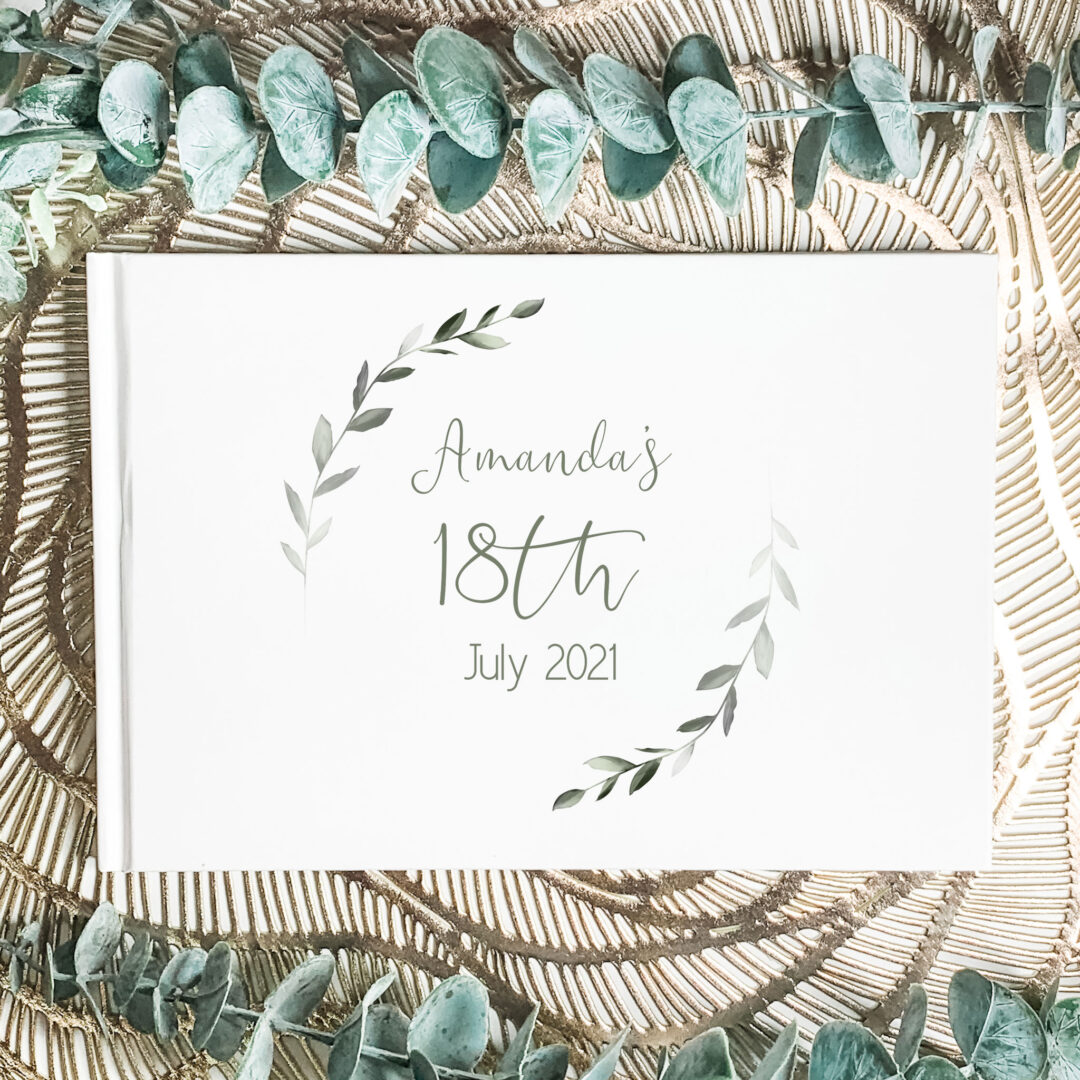 personalised guest book, birthday guest book
