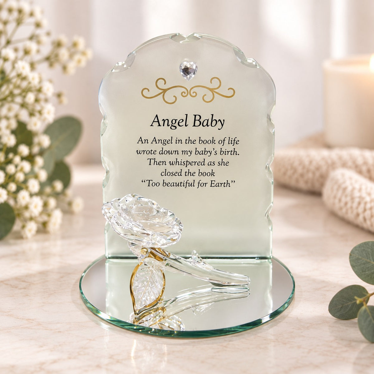 angel baby gift plaque