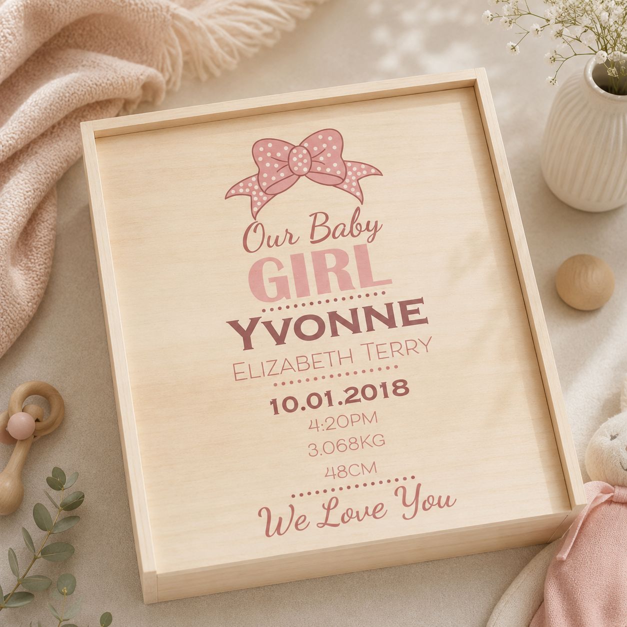 baby girl keepsake box