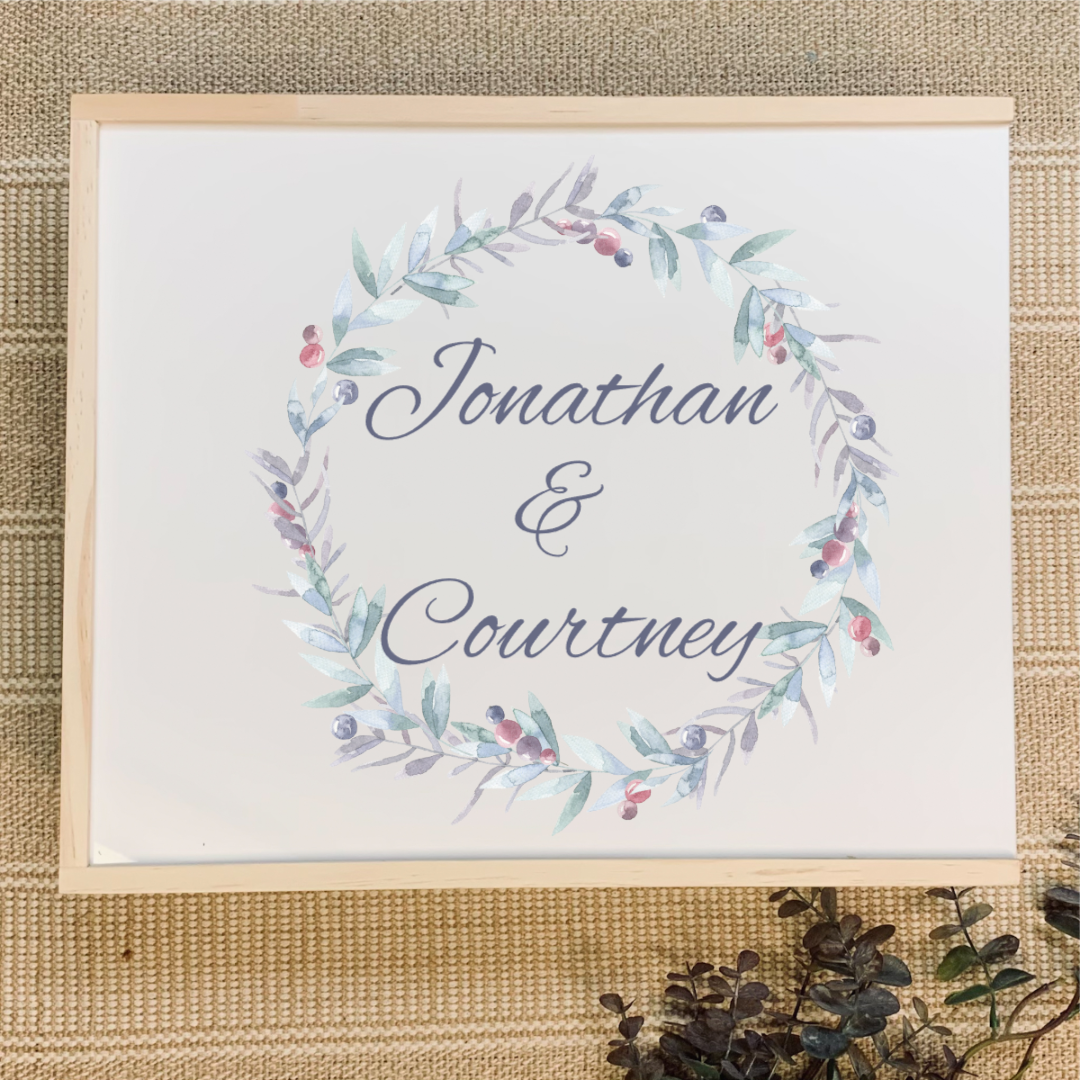 Personalised Berry Wreath Keepsake Box