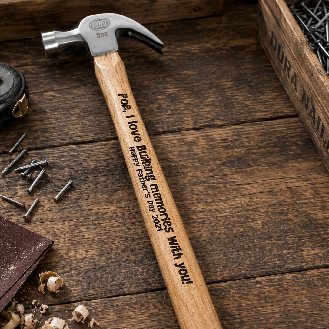 engraved hammer for fathers day