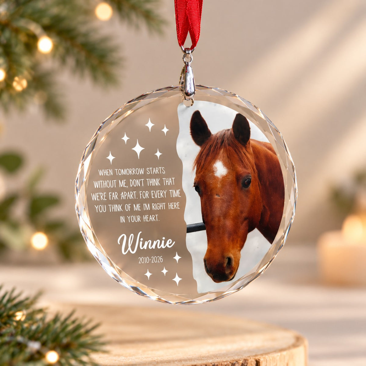Pet Memorial Ornament With Quote