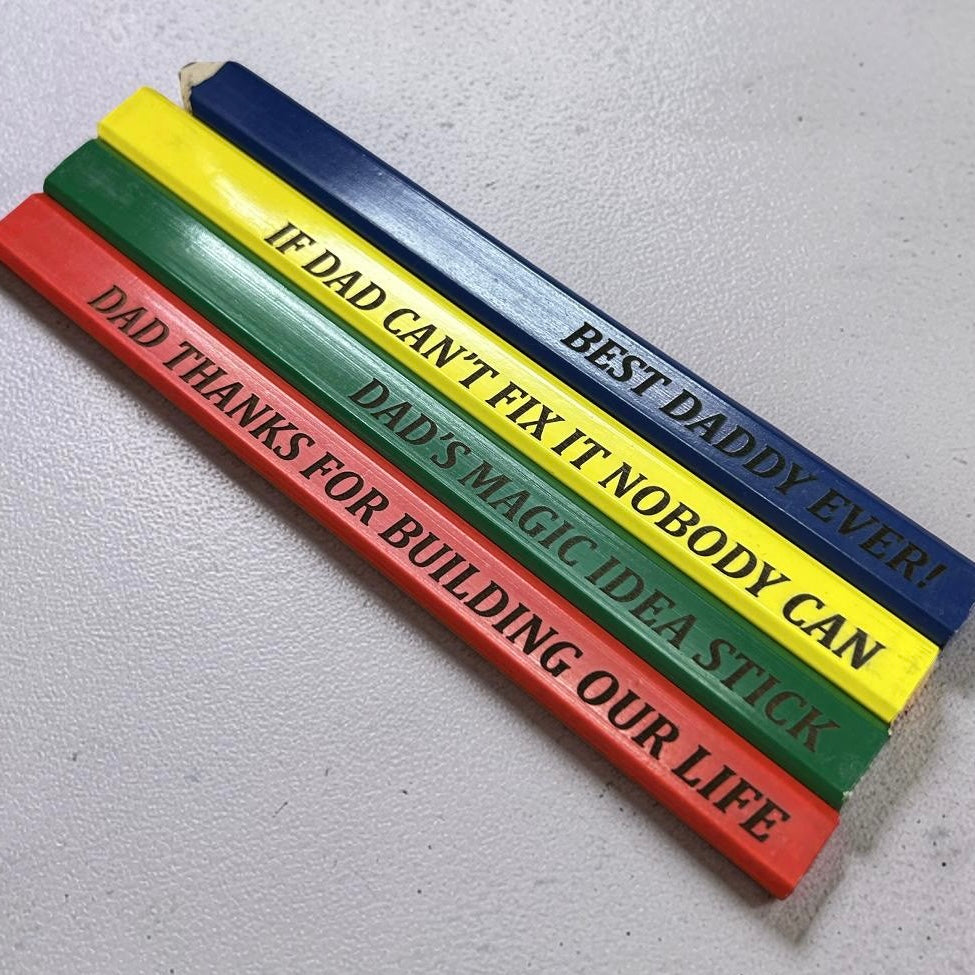 custom builder pencils gift for tradies and carpenters