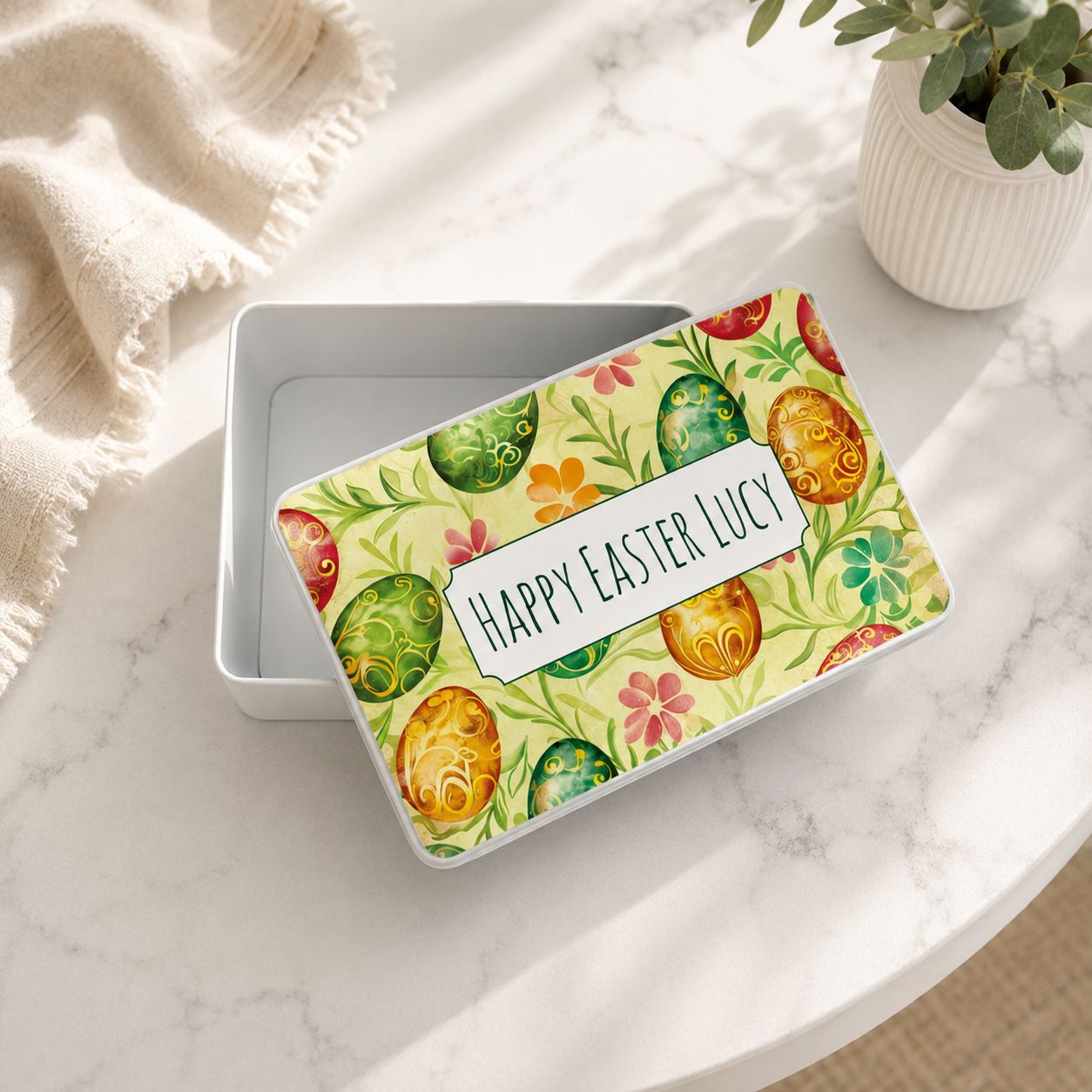 personalised Easter tin