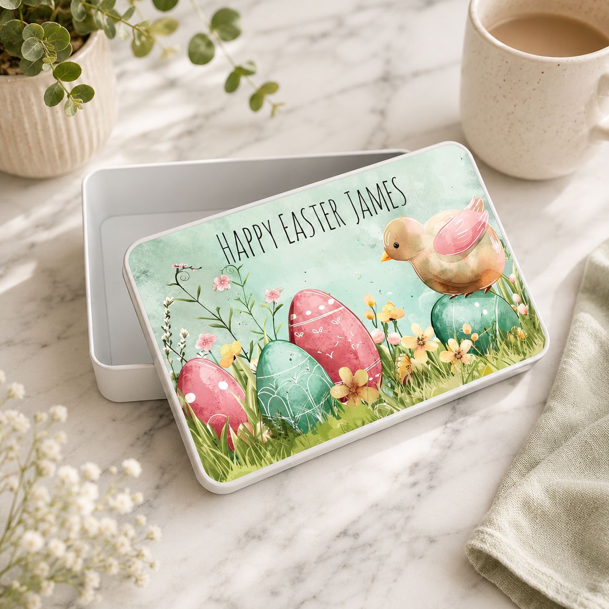 personalised easter tin
