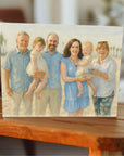 AI photo artwork keepsake printed on natural pine block