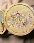 Personalised Floral Cheese Board Set