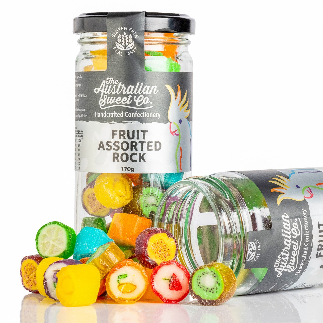 assorted fruit rock candy