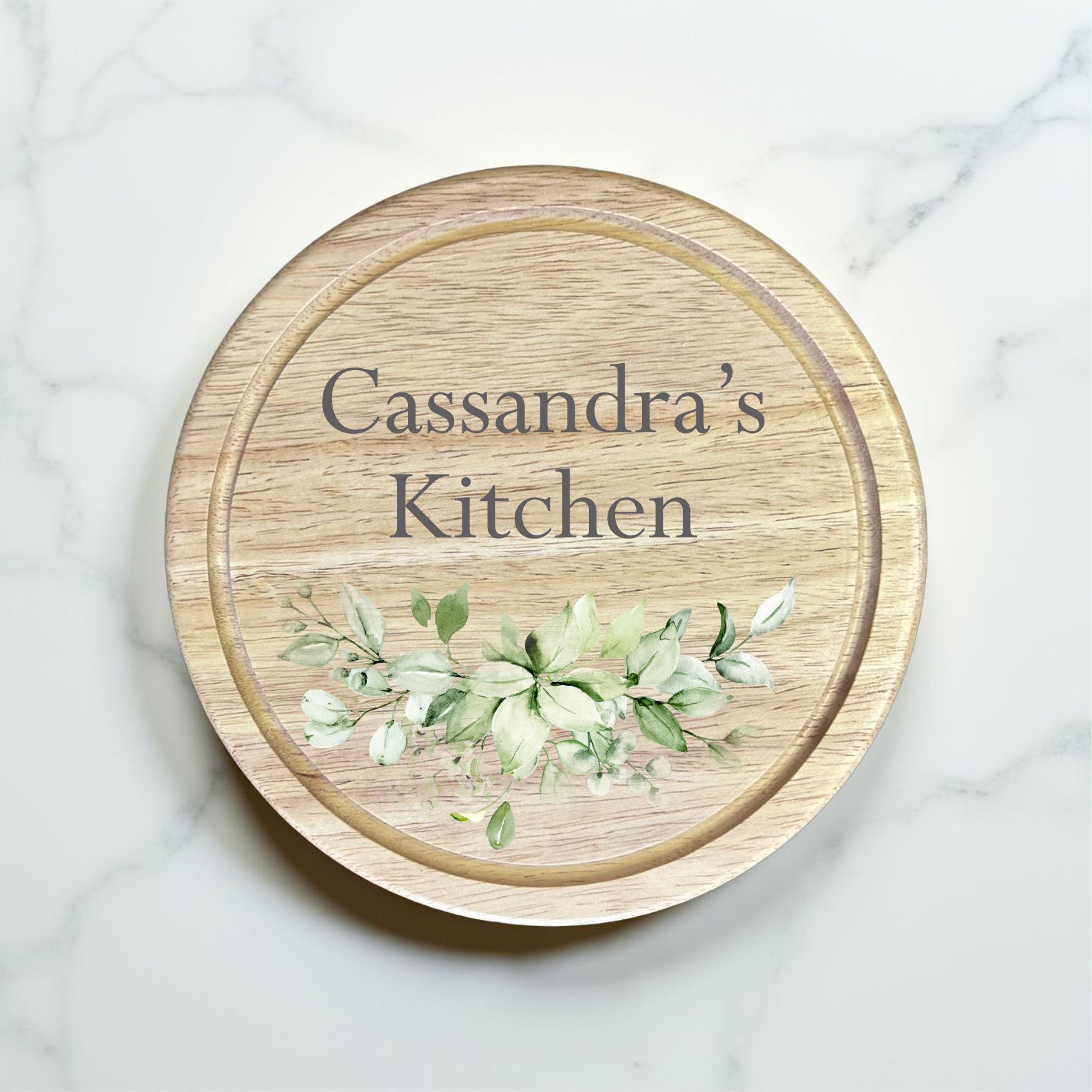 personalised kitchen cheese board 20cm with custom name