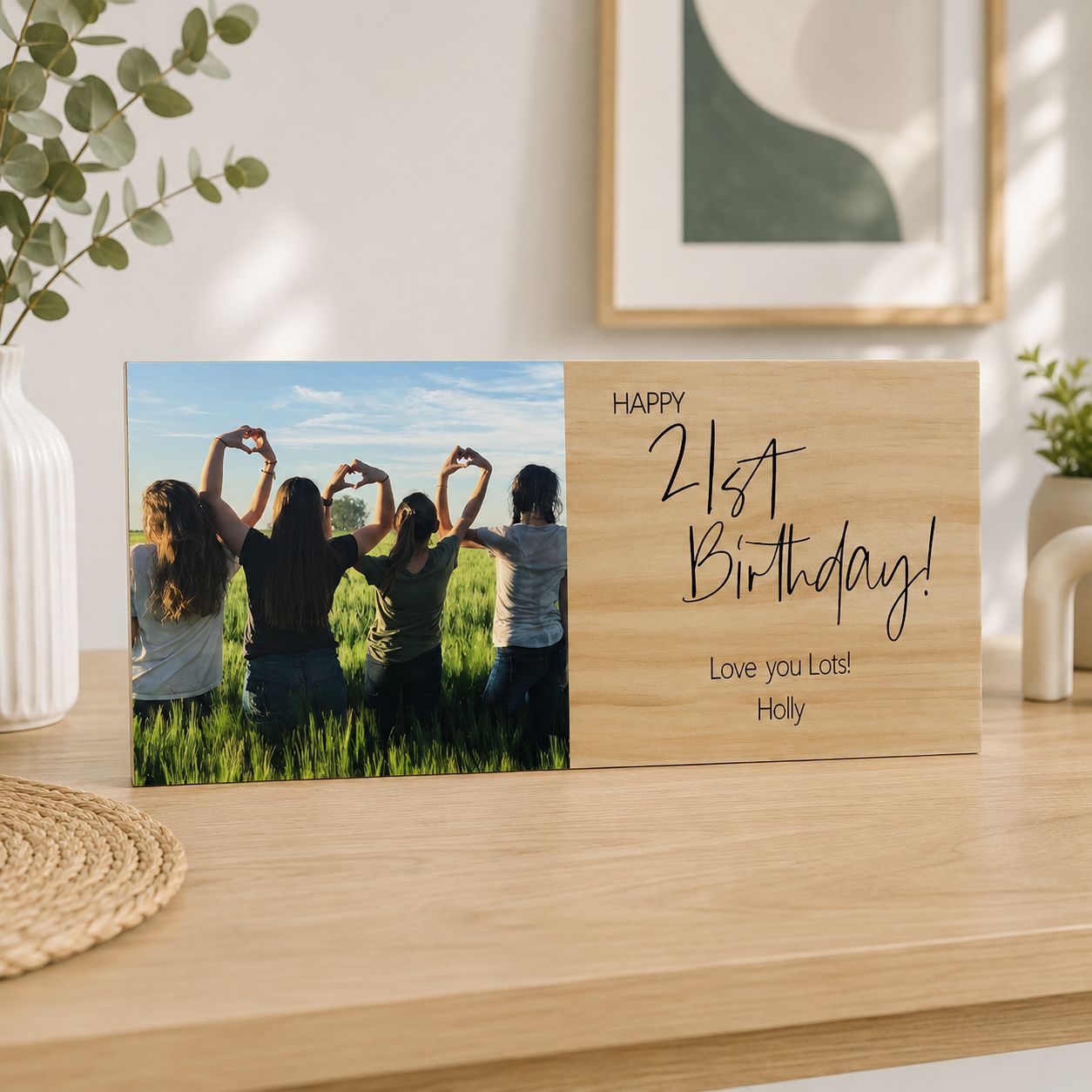 birthday photo block