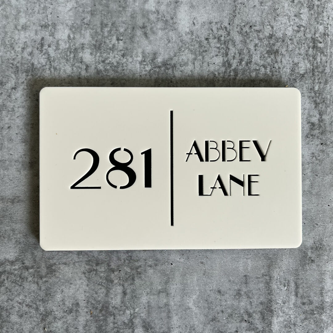 address sign
