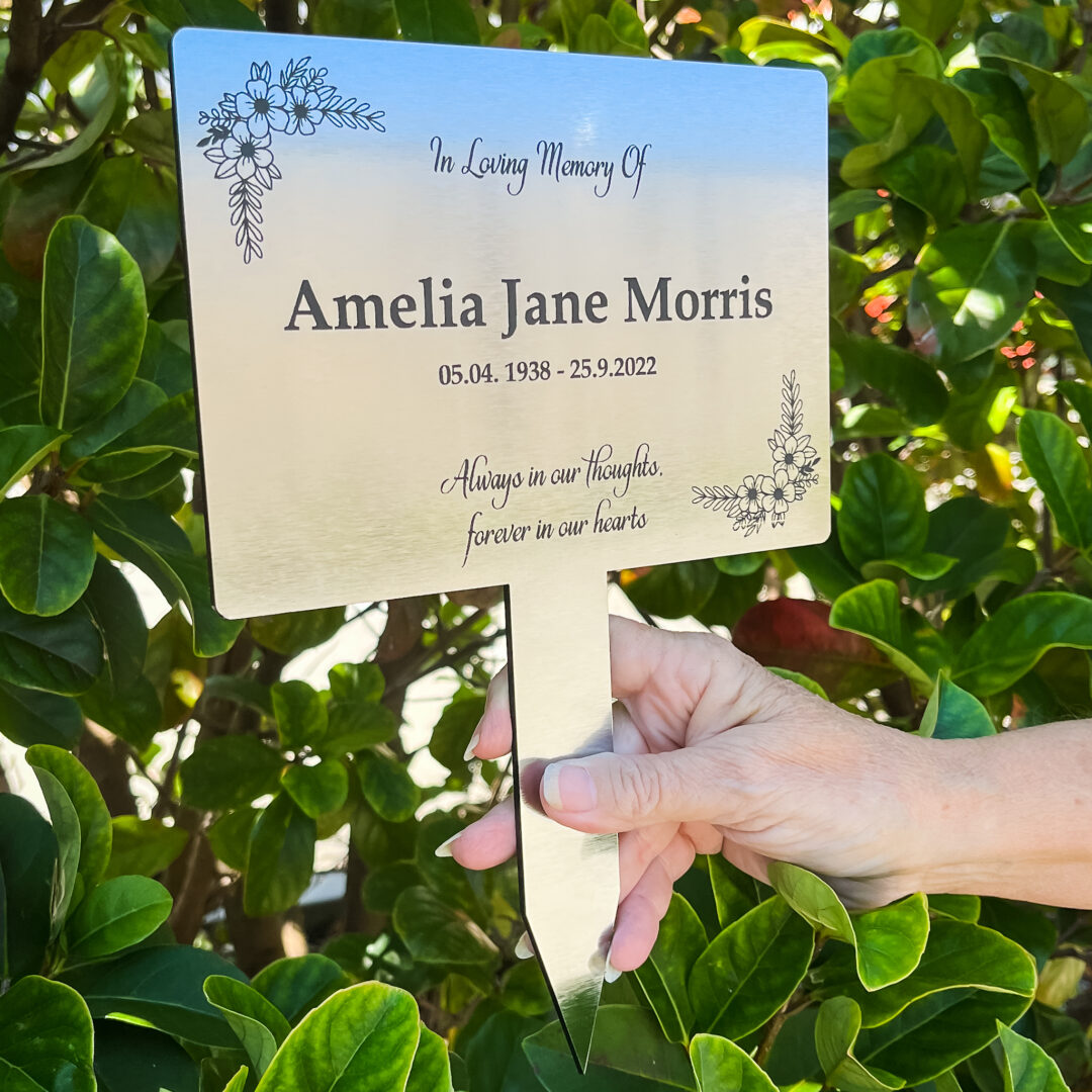 memorial garden plaque