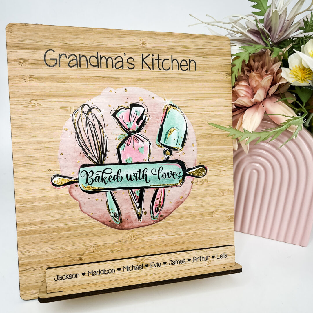 personalised cookbook stand