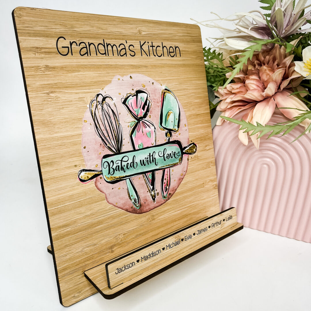 personalised cookbook stand