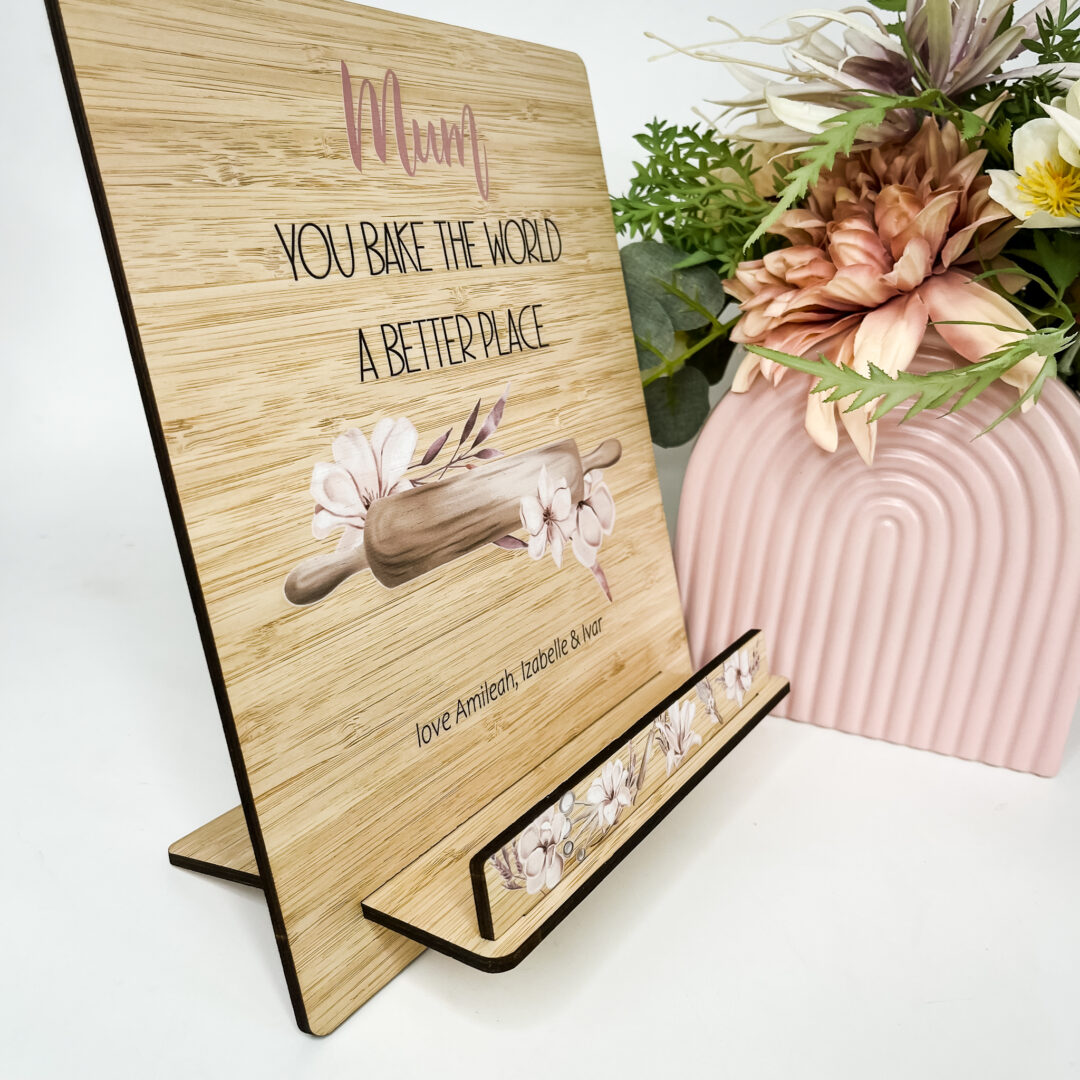 personalised cookbook stand