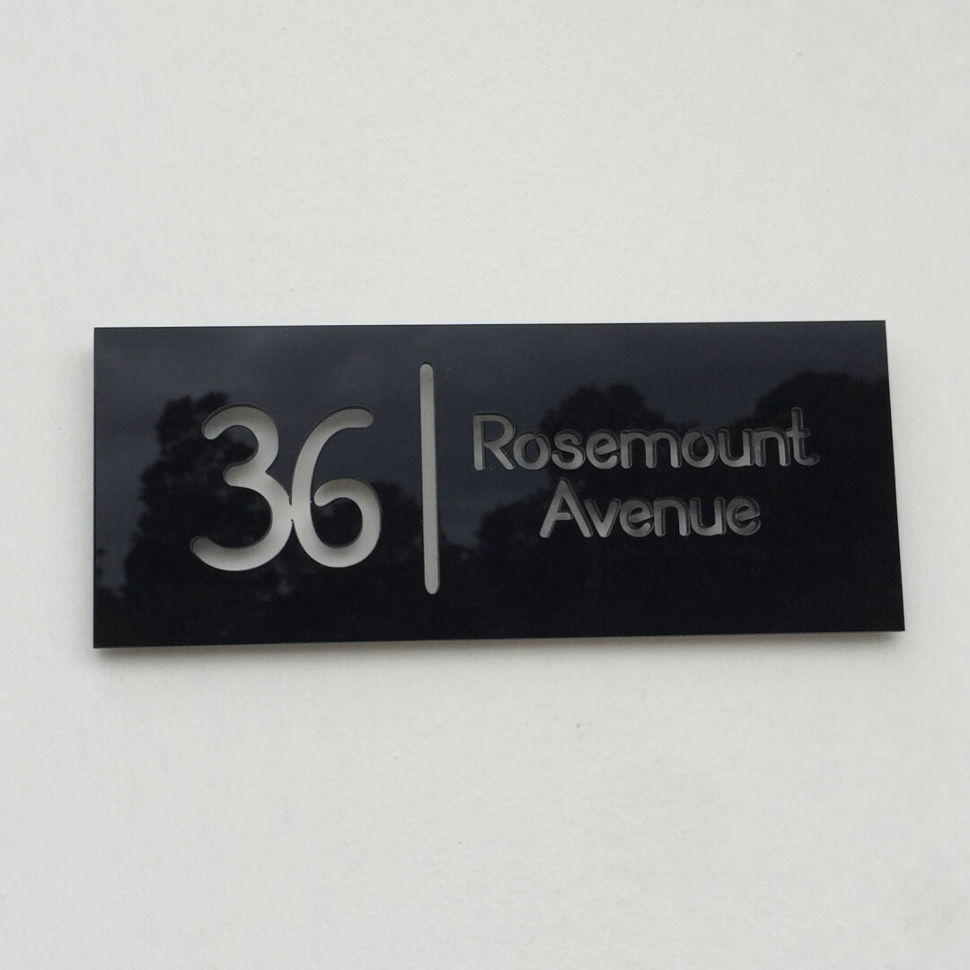 address sign, house number sign