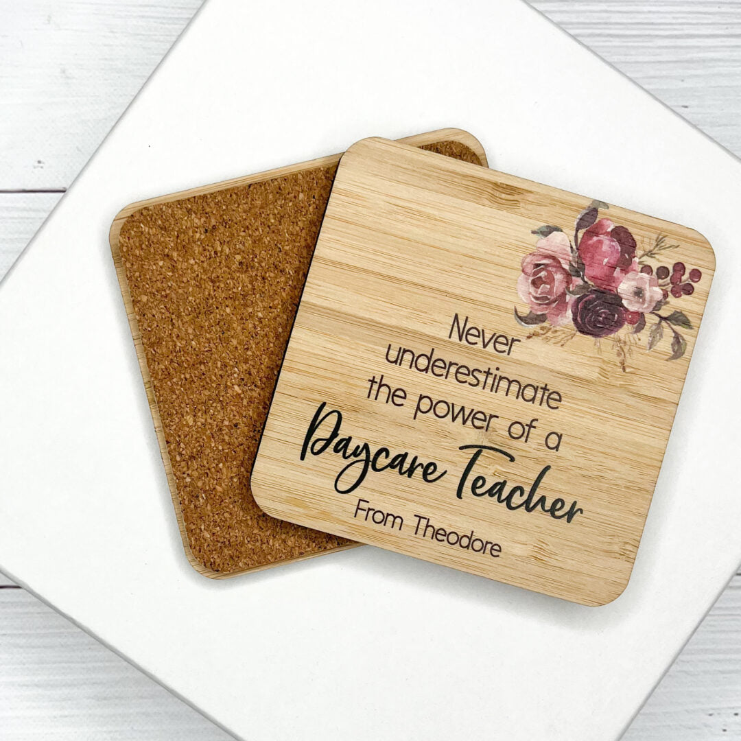 personalised teacher coaster