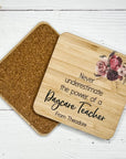 personalised teacher coaster