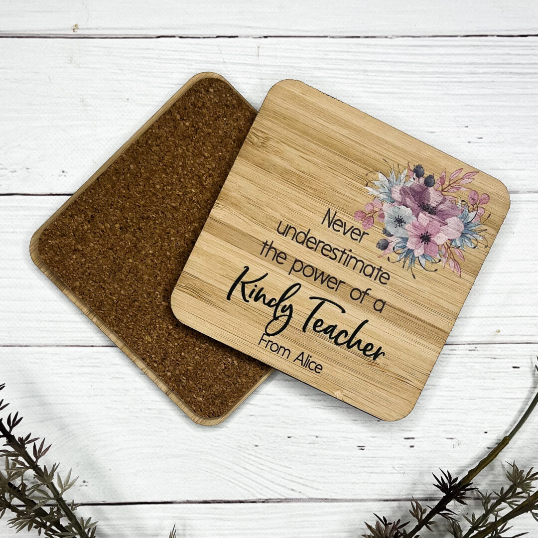 personalised teacher coaster