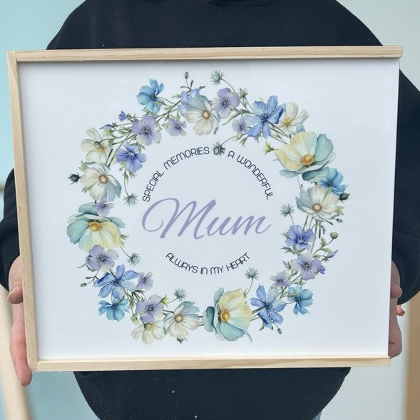 large wooden memorial keepsake box