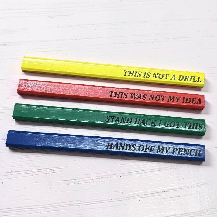 engraved builders pencils