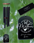 Personalised Mother wind chimes with black acrylic arch and custom message