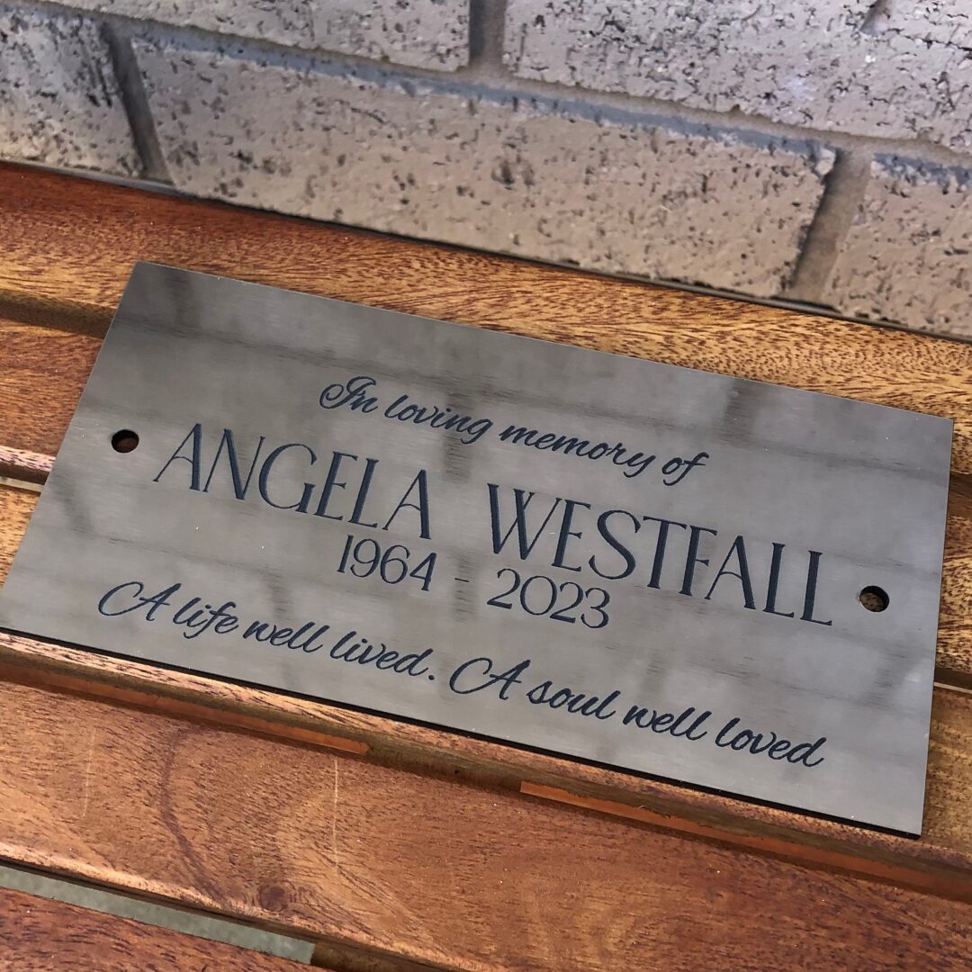 Memorial Plaque. memorial gift